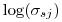 $\log (\sigma_{sj})$