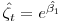 \hat{\zeta_t}=e^{\hat{\beta_1}}