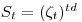 S_t = (\zeta_t)^{td}