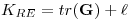$K_{RE}=tr(\textbf{G})+\ell$